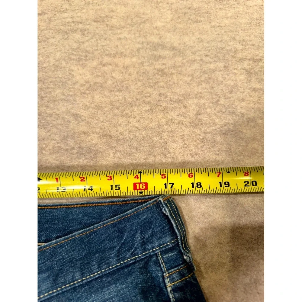 Levis 501 Original Fit Jeans Men 36x32 Blue Denim Cotton Button Fly Straight Leg